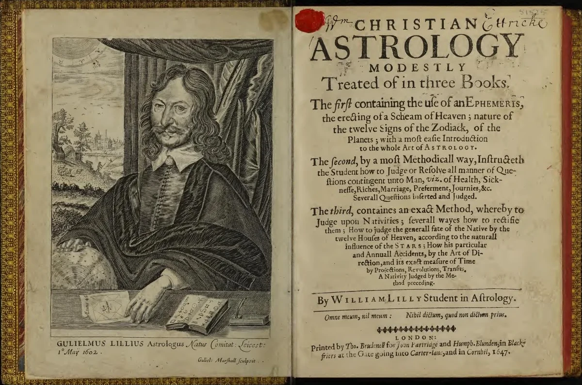 Title and introduction pages of William Lilly's Christian Astrology, 1647